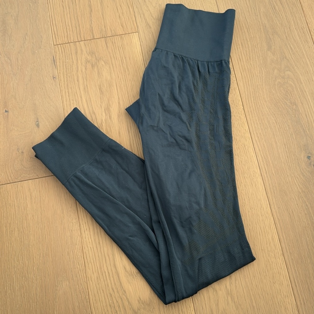 ADIDAS | dark teal seamless active leggings